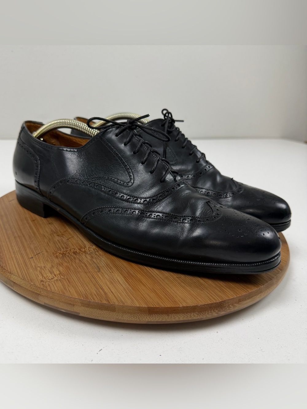 Edward Green Men’s Black Leather Wingtip Oxfords